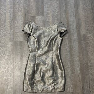 5/48 Metallic Silver Mini Dress